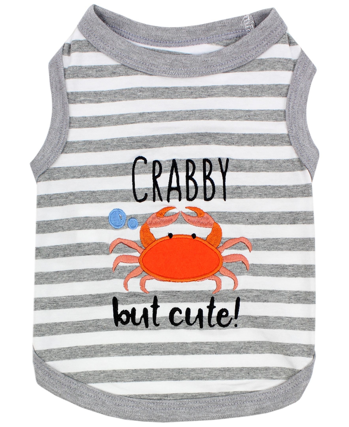 Crab Tee Dog T-Shirt - Gray