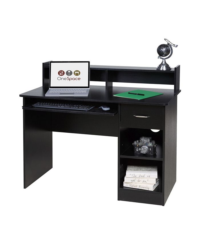 OneSpace Essential Computer Desk, Hutch with PullOut Keyboard Macy's