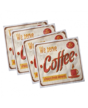 Ambesonne Retro Set of 4 Napkins 12
