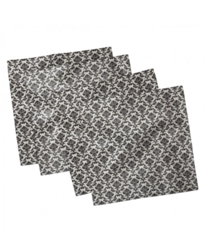 Ambesonne Damask Set of 4 Napkins 12