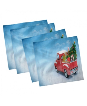 Ambesonne Christmas Set of 4 Napkins 12