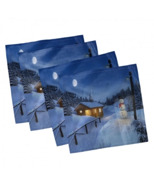 Ambesonne Christmas Set of 4 Napkins 12
