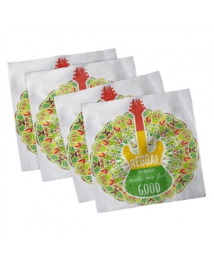 Ambesonne Rasta Set of 4 Napkins 12