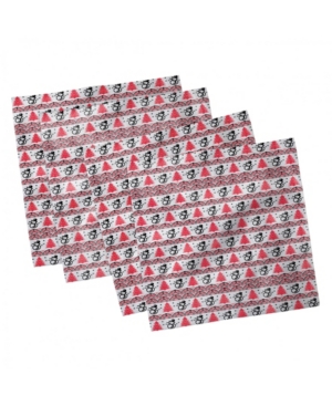 Ambesonne Christmas Set of 4 Napkins 12