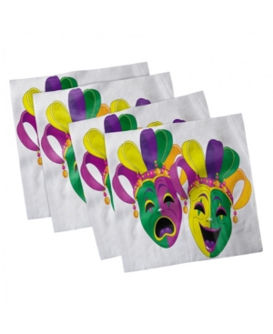 Ambesonne Mardi Gras Set of 4 Napkins 12
