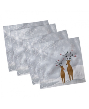 Ambesonne Christmas Set of 4 Napkins 12