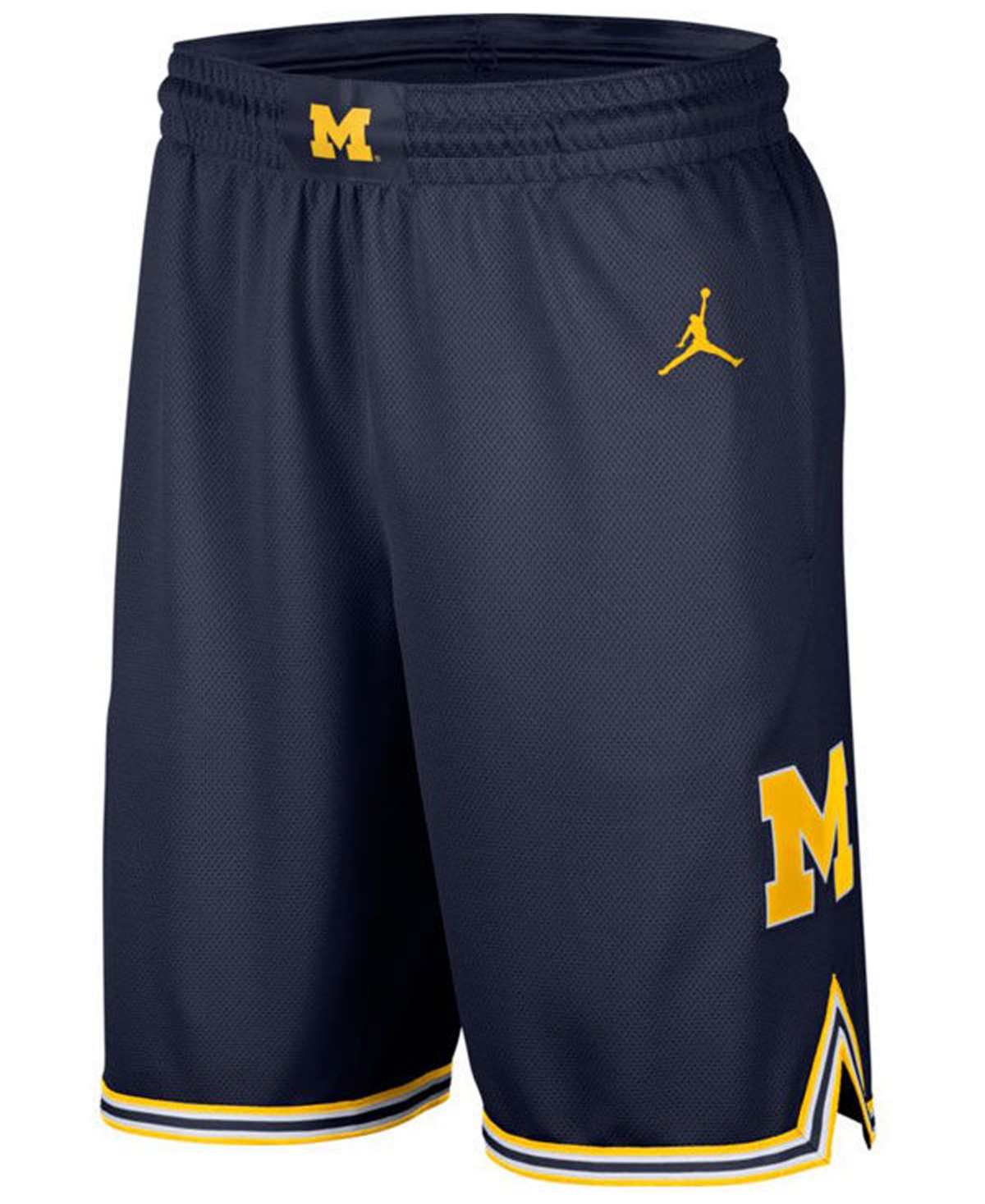 Nike Men's Michigan Wolverines Replica Basketball Road Shorts In Navy,gold