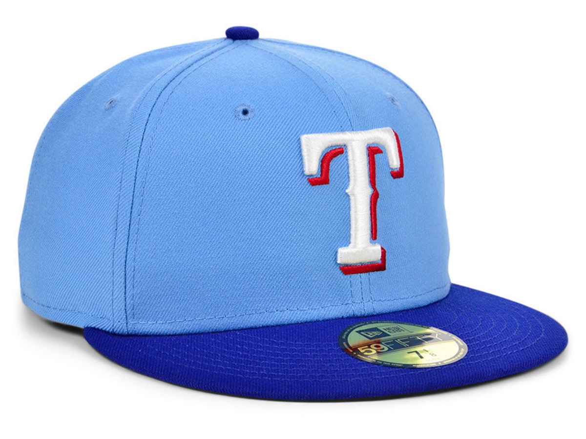 Shop New Era Texas Rangers Authentic Collection 59fifty-fitted Cap In Lightblue,light Royal