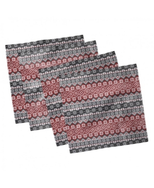 Ambesonne Nordic Set of 4 Napkins 12