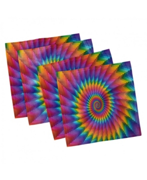 Ambesonne Trippy Set of 4 Napkins 12