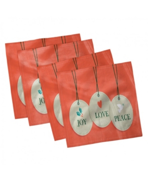 Ambesonne Christmas Set of 4 Napkins 12