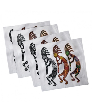Ambesonne Retro Set of 4 Napkins 12