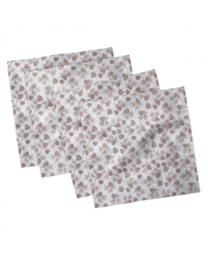 Ambesonne Pine Cone Set of 4 Napkins 12