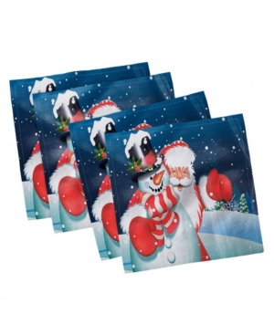 Ambesonne Christmas Set of 4 Napkins 18