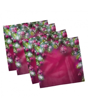 Ambesonne Christmas Set of 4 Napkins 18