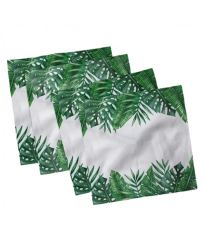 Ambesonne Palm Leaf Set of 4 Napkins 18