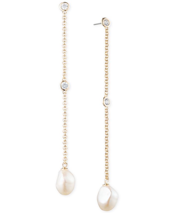 Lauren Ralph Lauren GoldTone Crystal & MotherOfPearl Linear Drop