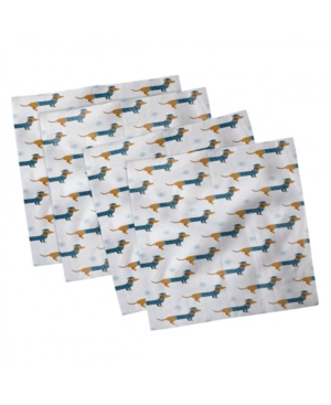Ambesonne Dachshund Set of 4 Napkins 18