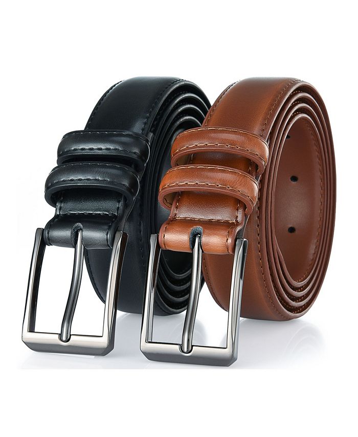 Gallery Seven Men's Genuine Leather Dress Belt - Macy's