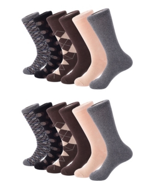 Mio Marino Men's Modern Collection Dress Socks Pack of 12