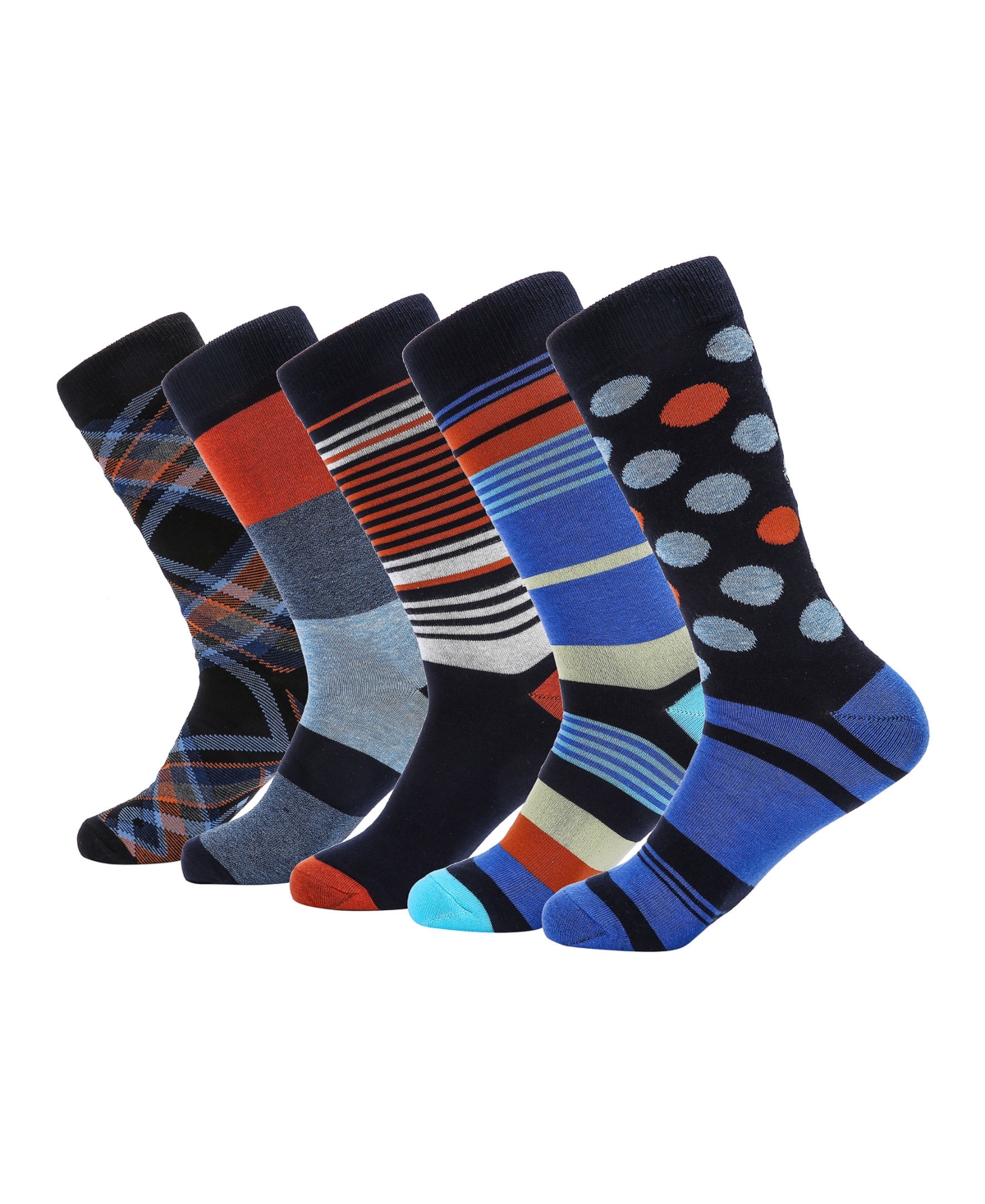 Men's Groovy Designer Dress Socks Pack of 5 - Mauve