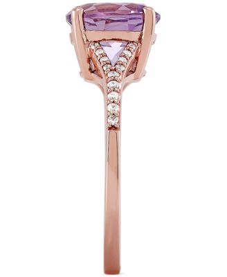 Pink Amethyst (2-1/2 ct. t.w.) & Diamond (1/10 ct. t.w.) in 14k Rose Gold