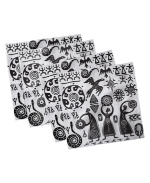 Ambesonne Primitive Set of 4 Napkins 18