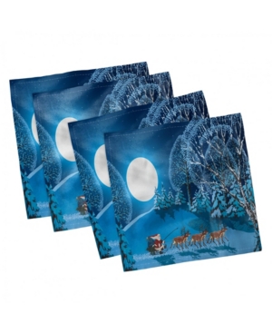 Ambesonne Christmas Set of 4 Napkins 18