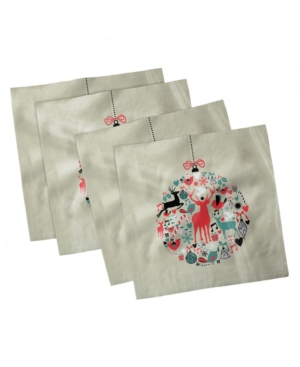 Ambesonne Christmas Set of 4 Napkins 18