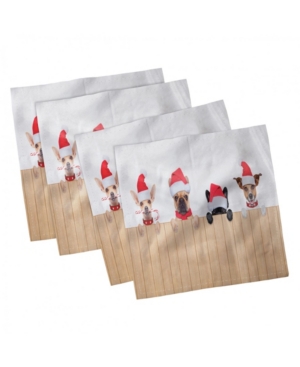 Ambesonne Christmas Set of 4 Napkins 18