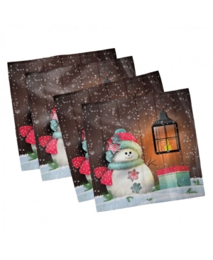 Ambesonne Christmas Set of 4 Napkins 18