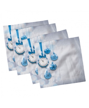 Ambesonne Clock Set of 4 Napkins 18