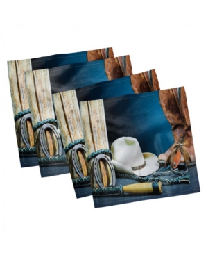 Ambesonne Western Set of 4 Napkins 18