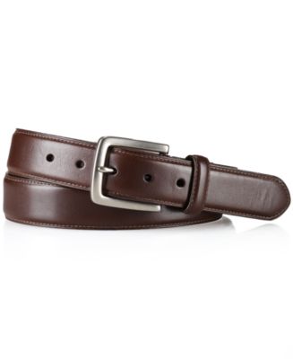 Polo Ralph Lauren Belt, Edge-Stitched Leather Belt - Macy's