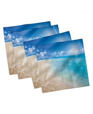 Ambesonne Beach Set of 4 Napkins 18