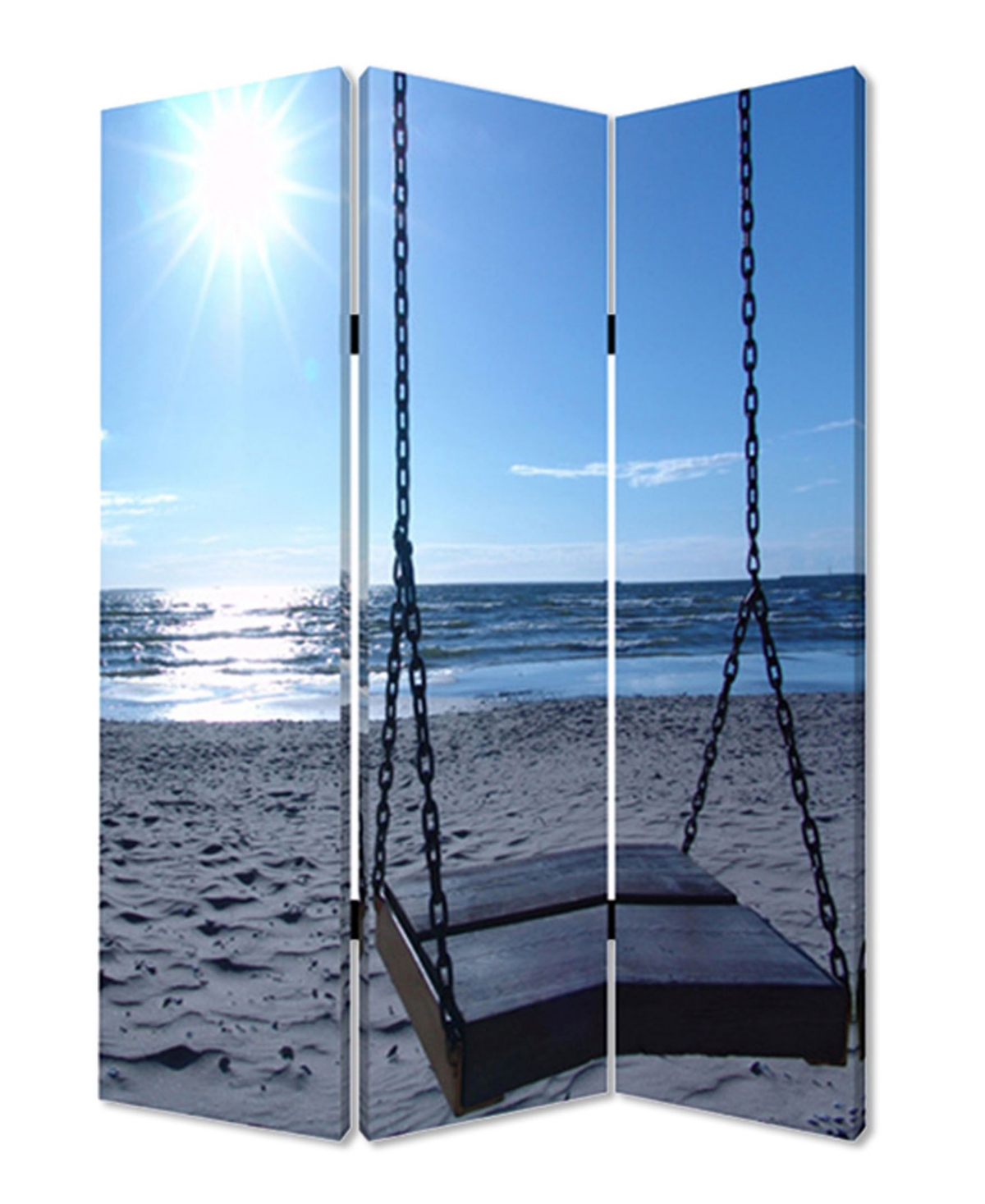 Screen Gems Double sided with different Design 3 Panel 6 Seaside Serenity Screen
