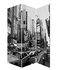 Double sided with different Design 3 Panel 6' New York City Screen