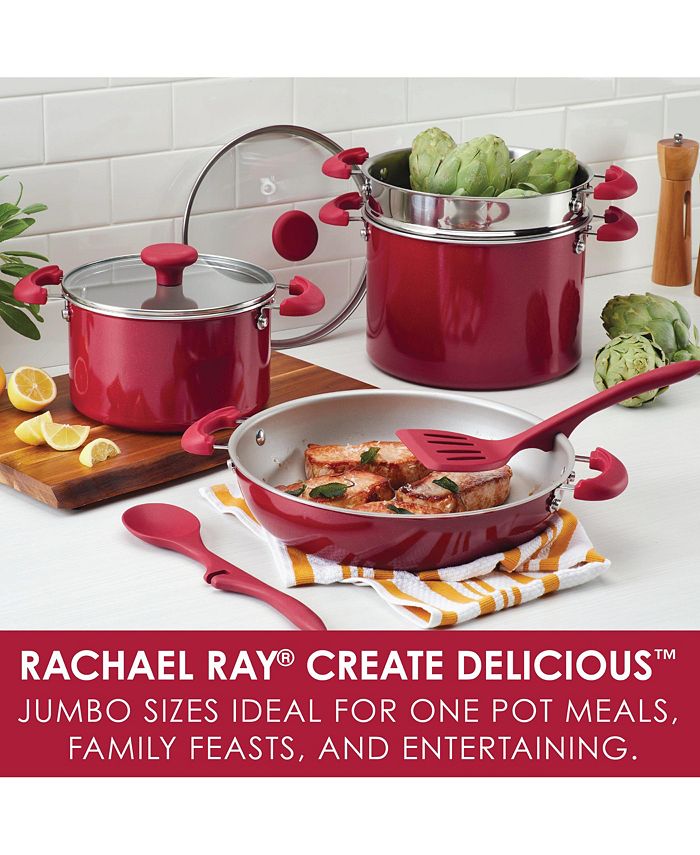 Rachael Ray Create Delicious Stackable Nonstick 8Pc. Cookware Set Macy's