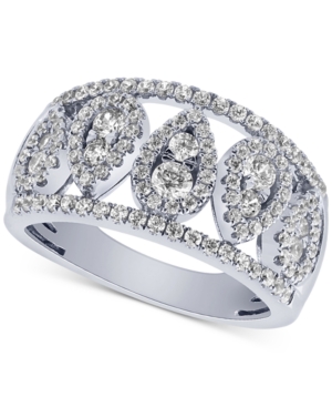 image of Diamond Openwork Statement Ring (1 ct. t.w.) in 14k White Gold