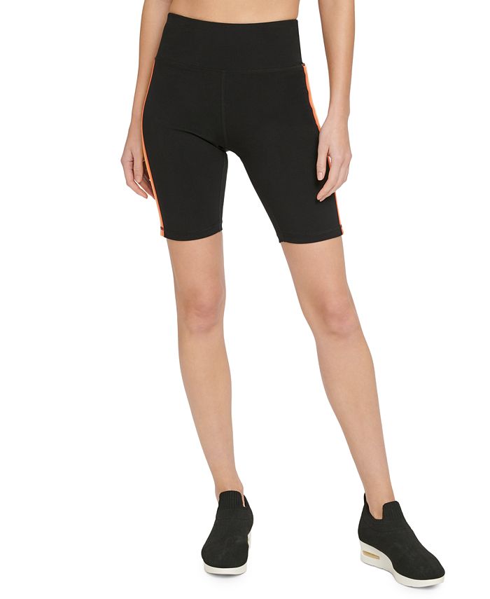 DKNY Sport Gradient-Stripe High-Waist Bike Shorts - Macy's