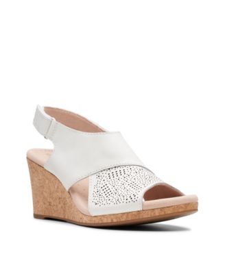 clarks white sandals