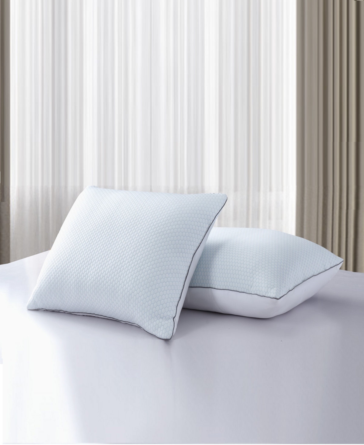Serta Flipable Summer/Winter White Goose Feather 2-Pack Pillow, King