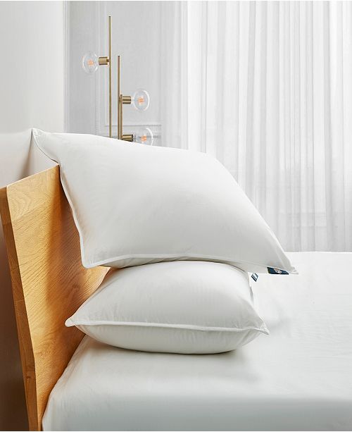 Serta White Goose Feather And Down Fiber Bed Pillow Back Sleeper