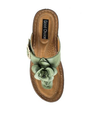 Women's Flora Rosette Wedge Sandals