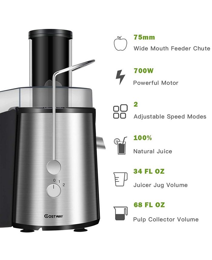 Costway Electric Juicer Wide Mouth Fruit & Vegetable Centrifugal Juice