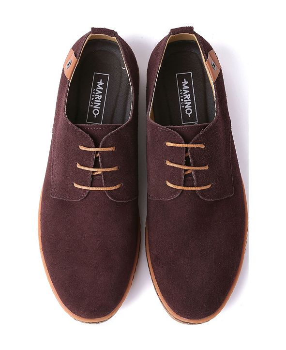 mio marino men's suede derby casual dress shoes