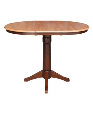 36" Round Top Pedestal Table with 12" Leaf
