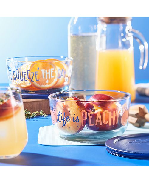 pyrex decorated food storage set