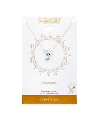 Unwritten Peanuts Snoopy Necklace in Silver Plate 3890₽