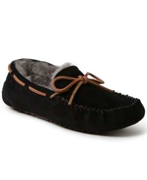 image of Fireside by Dearfoams Men-s Victor Moccasin Lace Tie Slippers Men-s Shoes